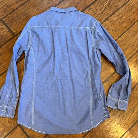 BKE western men’s shirt XL button down up blue purple lightweight cowboy nice! - Picture 9 of 10